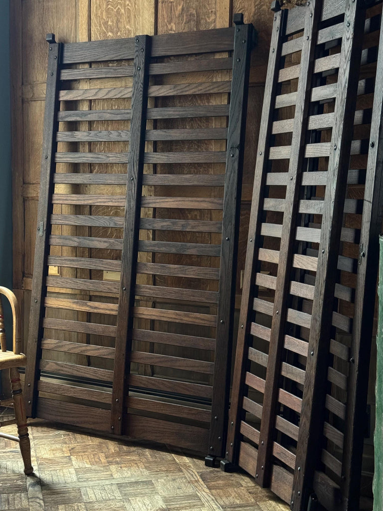 Otis Antique Sliding Elevator Doors, Wood Warehouse Elevator Door, Set Of Three