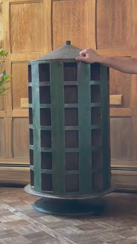 Antique Rotating Parts Cabinet, Sorting Cabinet, Revolving Countertop Display, Hardware Store Nail Bin, Pennzoil Make-Do Parts Cabinet