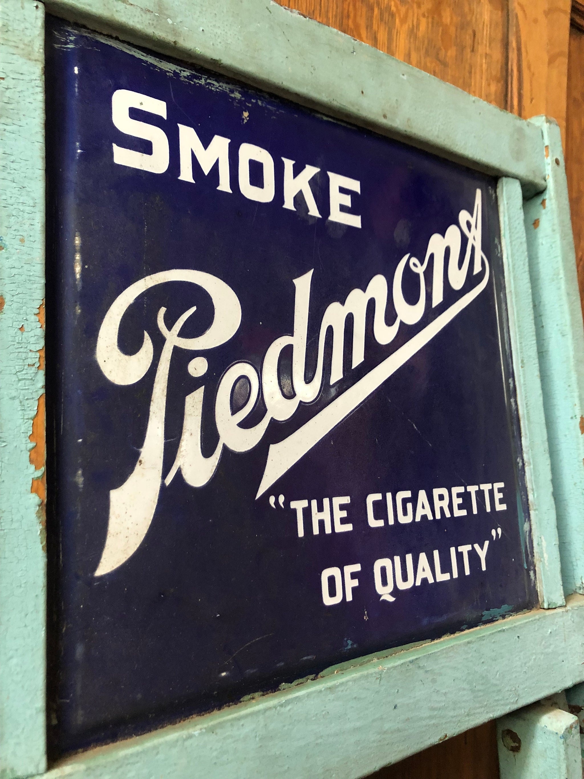 Antique Piedmont Cigarettes Advertising Chair, Smoke Piedmont Sign, Pi –  Scout and Forge