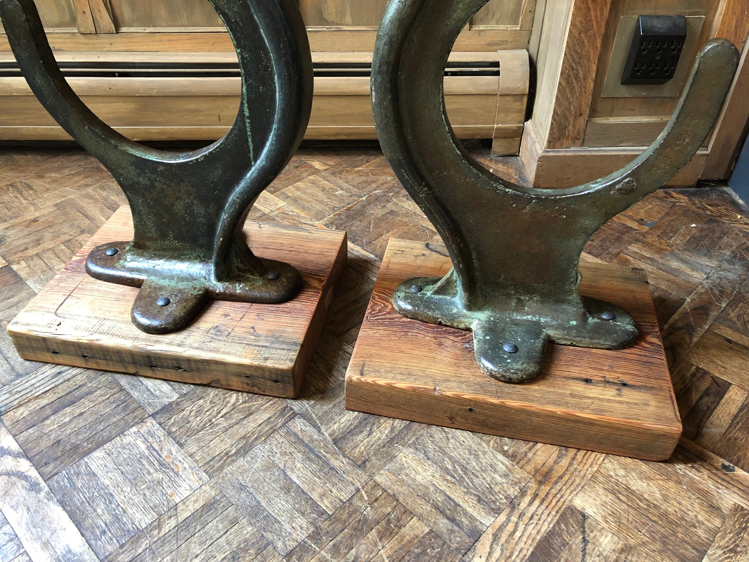 Industrial Sculpture, Antique Cast Iron Material Racks, 5 FT Tall Line ...