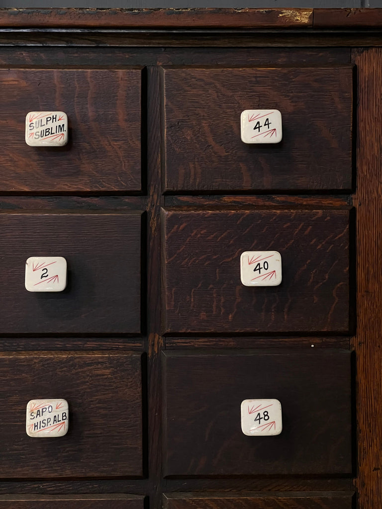 Large Antique Apothecary Cabinet, Antique Wood Drawer Unit, Hardware Store Cabinet, Multi Drawer Farmhouse Cabinet, Haberdashery