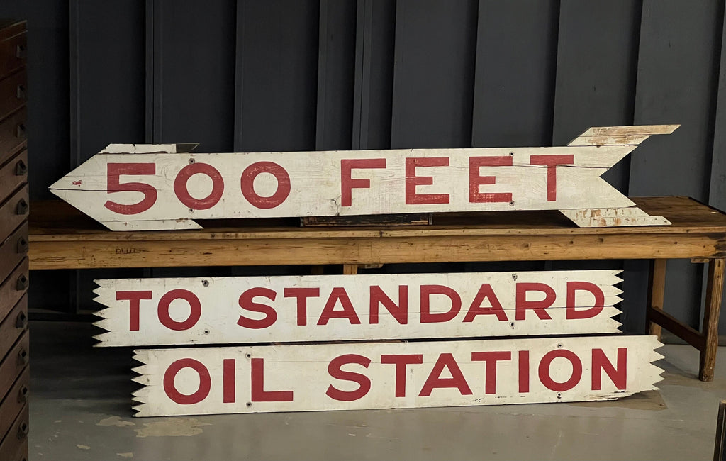 Hand Painted Service Station Sign, Standard Oil Road Sign, Wood Automotive Sign, Wood Gas Station Sign, Trade Sign, Garage Sign