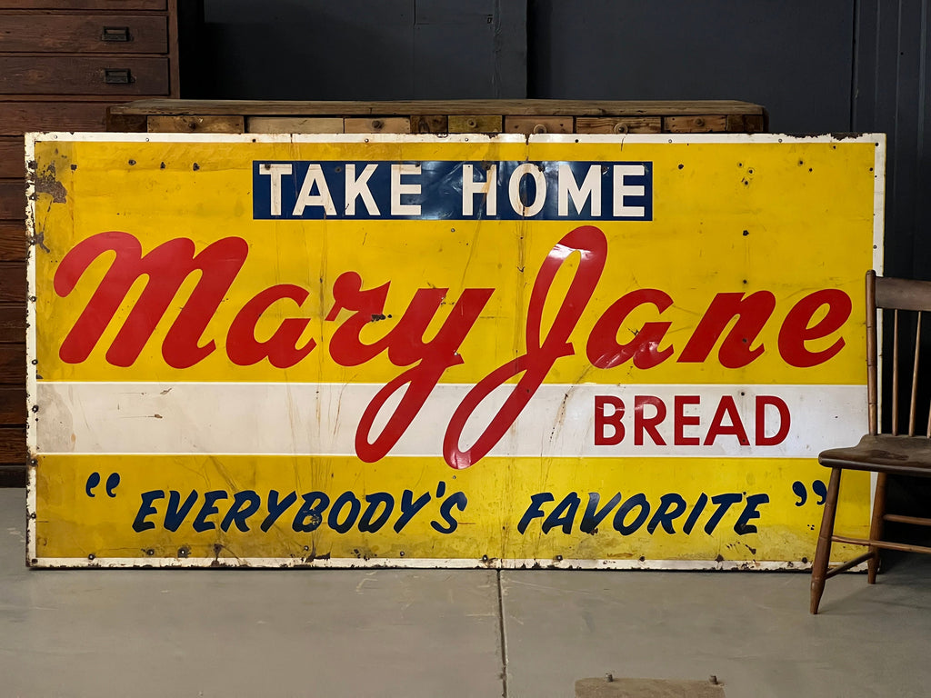 Large Mary Jane Bread Sign, Bread Advertising Steel Sign, Advertising Billboard, Kitchen Sign
