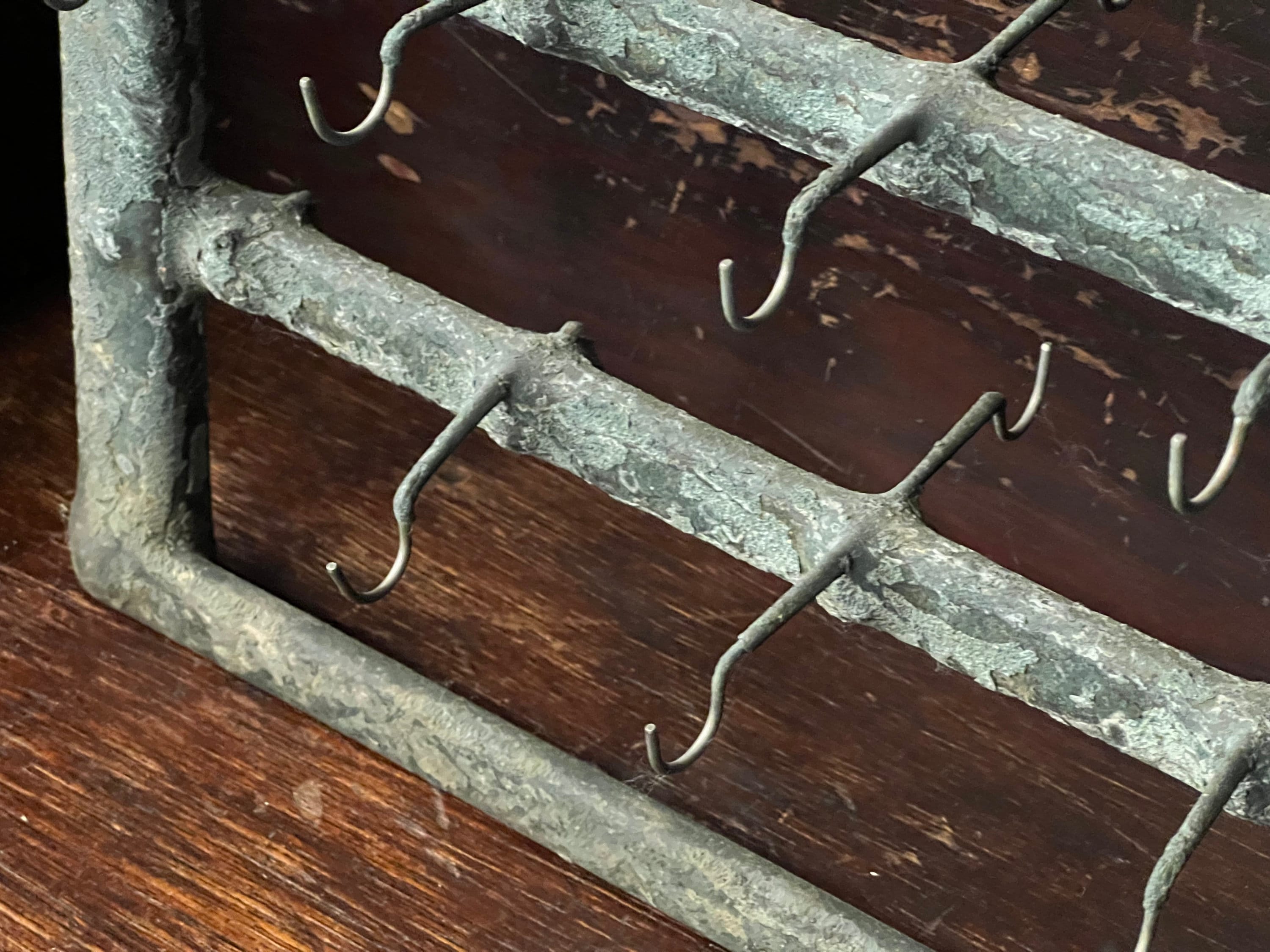 Pair Of Industrial Hanging Racks, Industrial Double Metal Rack With Ho ...