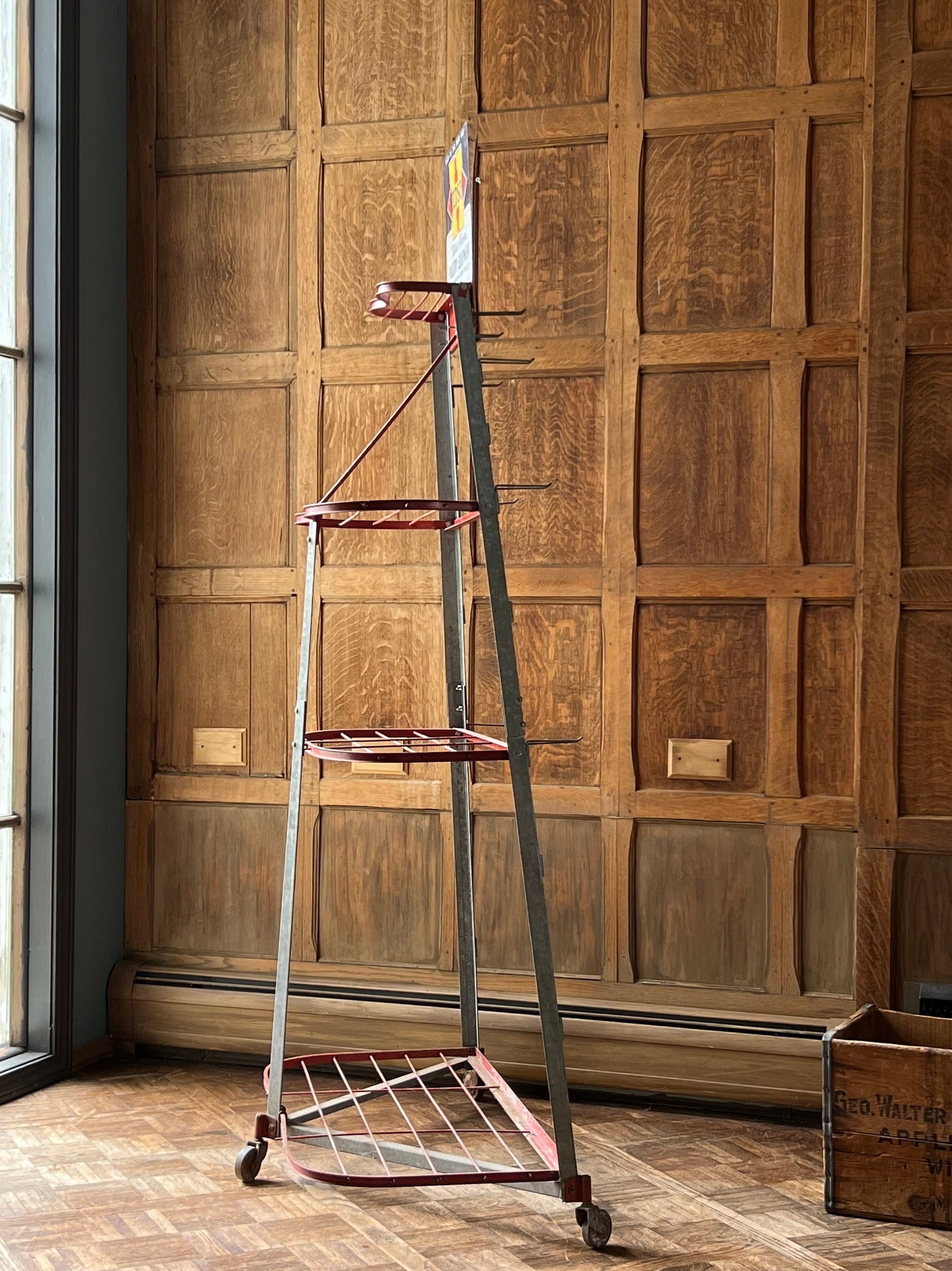 Vintage Display Rack With Advertising, Hudson Poultry