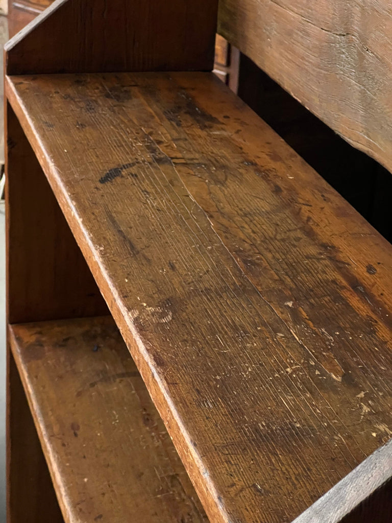 Primitive Bookshelf, Handmade Antique Wood Shelving Unit, Farmhouse Shelf, Primitive Bookshelf