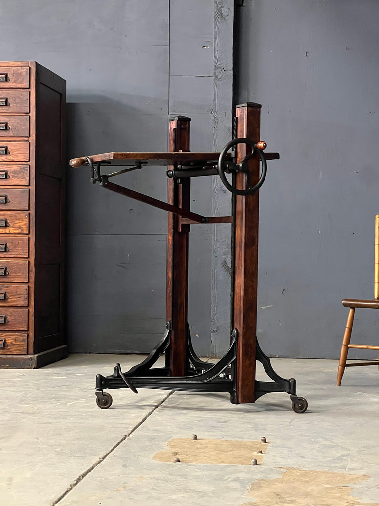 Antique Camera Stand, No 1A Semi-Centennial Stand, Large Format Camera Stand, Adjustable Camera Stand, Industrial Side Table, Standing Desk