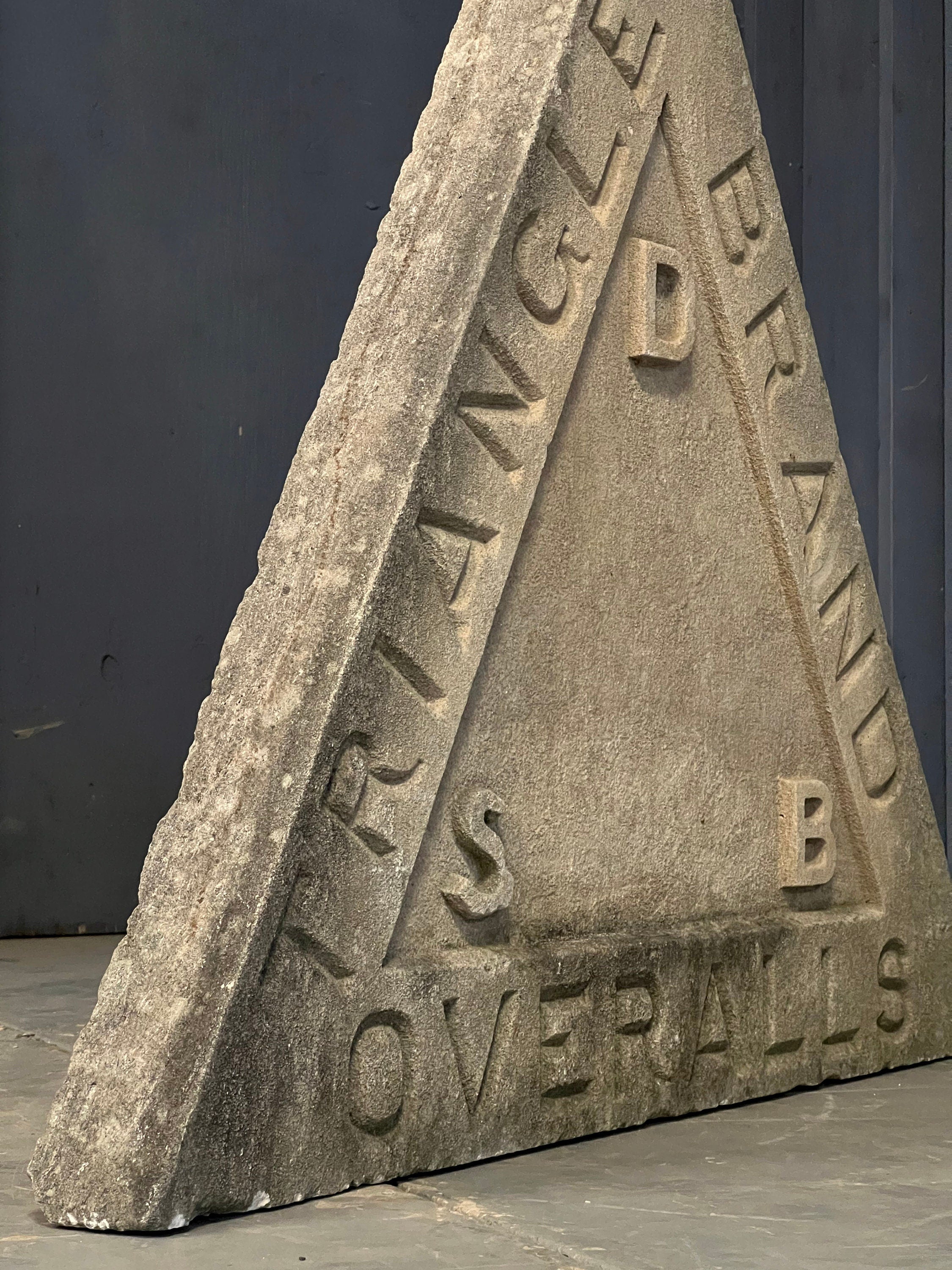 RESERVED - Large Antique Trade Sign, Triangle Brand Overalls, Antique ...