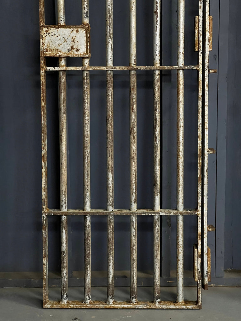 Antique Jail Door, Prison Cell Gate, Iron Gates, Industrial Wall Decor, Metal Garden Decor Gate, Sliding Door