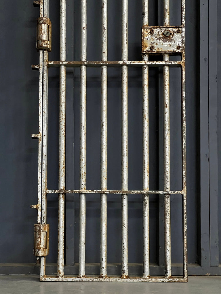 Antique Jail Door, Prison Cell Gate, Iron Gates, Industrial Wall Decor, Metal Garden Decor Gate, Sliding Door