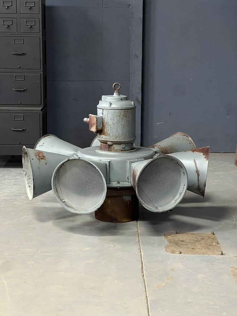 LARGE Vintage Tornado Siren, Municipal Tornado Warning Siren, Air Raid Siren, Industrial Decor, Civil Defense Warning Siren, Federal Siren