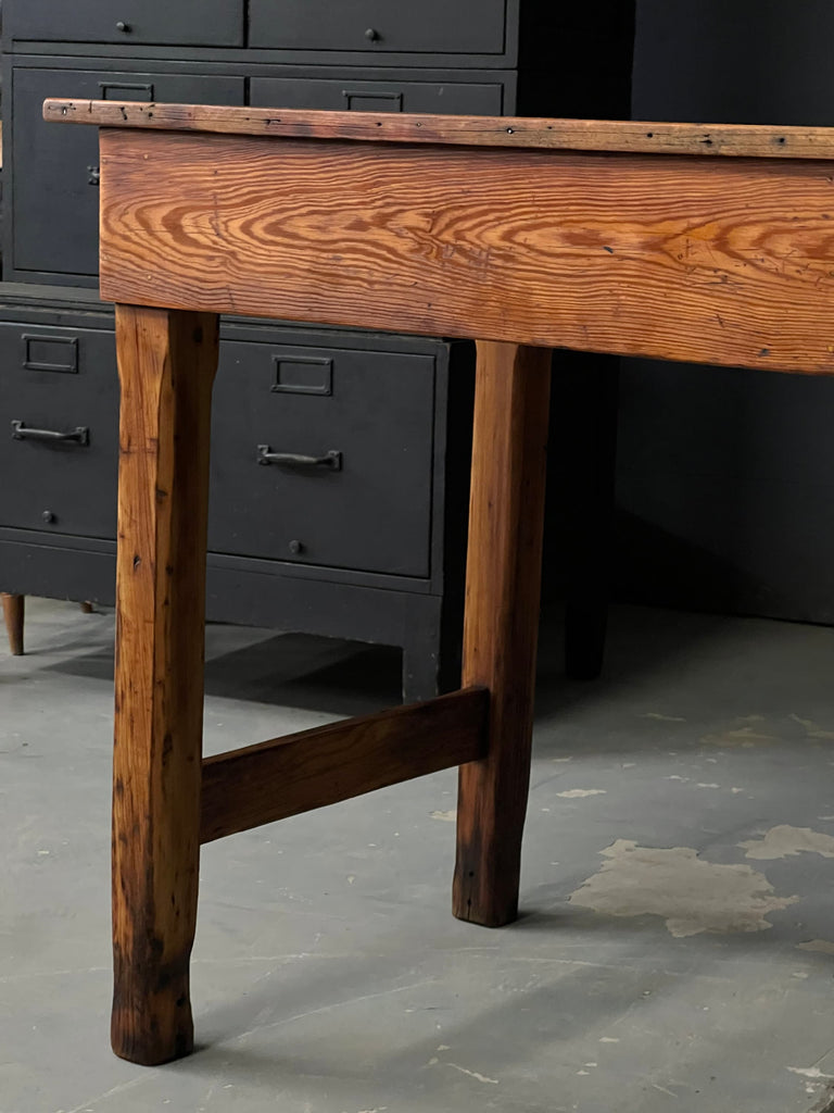 Antique Primitive Table, Primitive Wood Desk, Slant Top Schoolhouse Desk, Workbench Table, Rustic Farmhouse Table