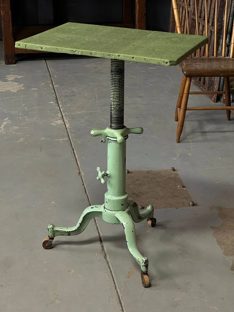 Antique Adjustable Artist Table, Drawing Table, Small Drafting Table, Industrial Desk, Cast Iron Table, Industrial Side Table