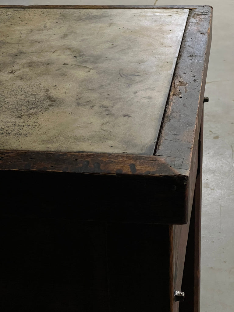 Antique Granite Top Printers Layout Table, Hamilton Industrial Workbench Table, Typesetters Table, Vintage Industrial Desk, Kitchen Island