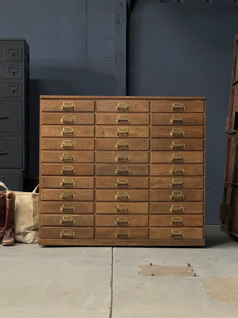 Large Antique Print Cabinet, Blueprint Cabinet, Flat File Cabinet, Antique Map Cabinet, Wood Multi Drawer Unit, General Store Cabinet